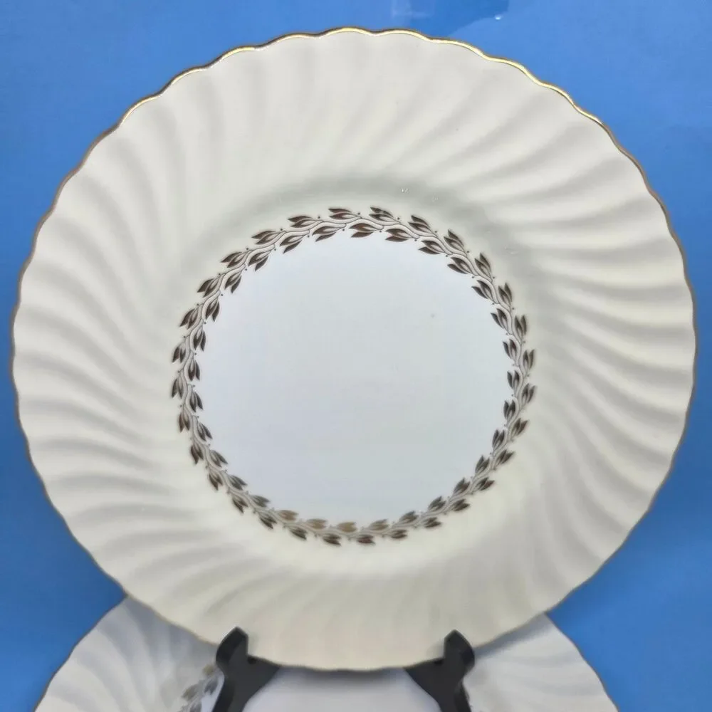 Minton Cheviot Gold Laurel Wreath Set Of 3 Unused 10 1/2